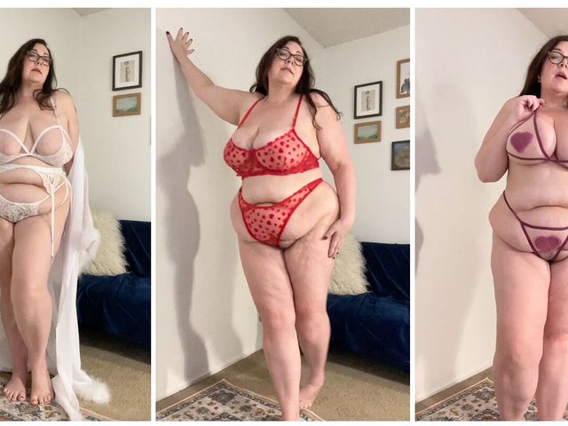 Busty BBW Babe Tries on Sexy Lingerie (Cute Jayne)