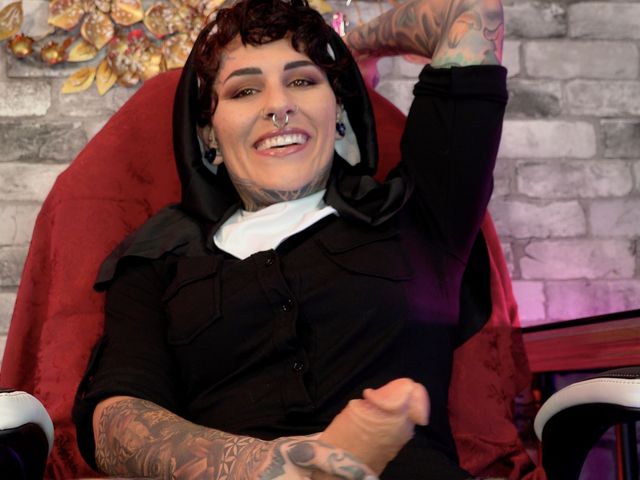 Naughty Nun with Her Strap on Gives You Instructions (Miss Kay Komodo and Diesel)