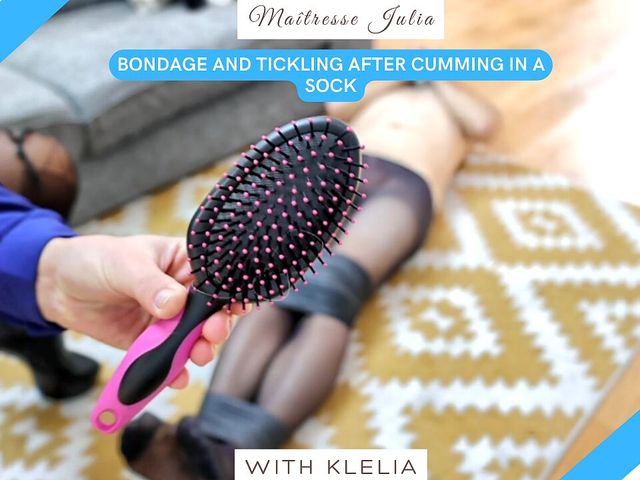 Bondage and Tickling After Cumming in a Sock - Maitresse Julia (Mistress Julia)