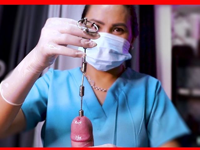 Edging & Sounding by Sadistic Nurse Domina Fire. (Domina Fire)