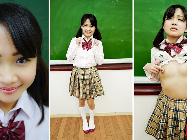 Momoka's Nipple Masturbation with Dildo in Classroom (Japan Fetish Fusion)