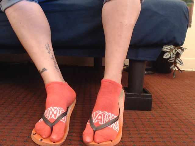 Watermelon Red Flipflops Red Ankle Socks (TLC 1992)