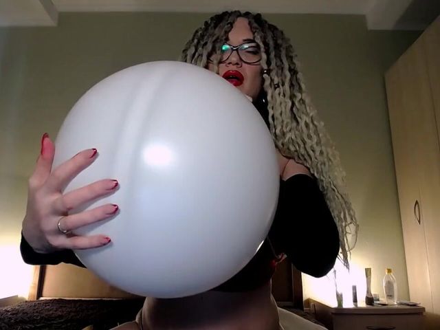 White Balloon Blowing No Pop