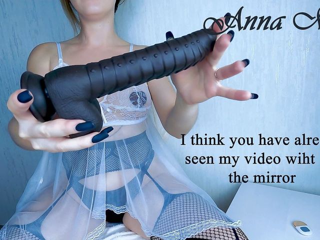 I Liked the Big Black Dildo and I Decided to Ride It, the Cream From My Pussy Flowing Down It Profusely. Anna Mole (Anna Mole)