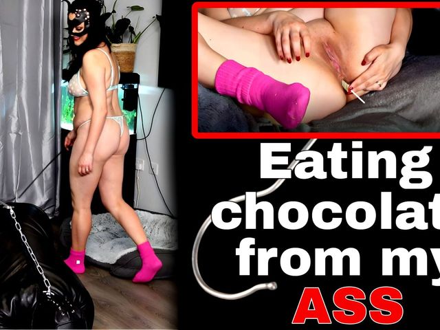 Eating Choc From My Ass Femdom Slave (Training Zero)