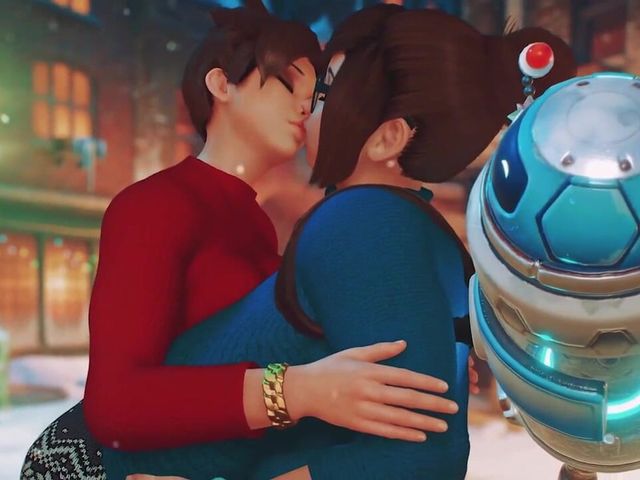 Mei and Tracer Cute Kissing (Velvixian 3D)