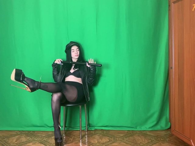 Amber Being a Bad Girl in Black (Pantyhose me porn videos)