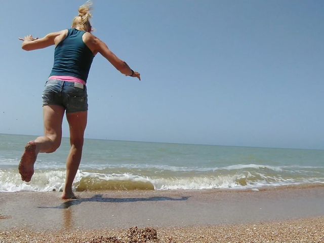 Sexy Lexy Swimming Nude in the Sea on the Beach, Flirting, Posing, Playing with Water and Enjoying Sun&sea! (Alexa Cosmic)