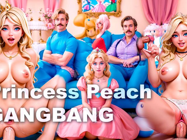 Bukkake Gangbang Cartoon Princess Peach & Super Mario Bros. 3D Animation Adult Cartoon (AI Fantasy Porn)