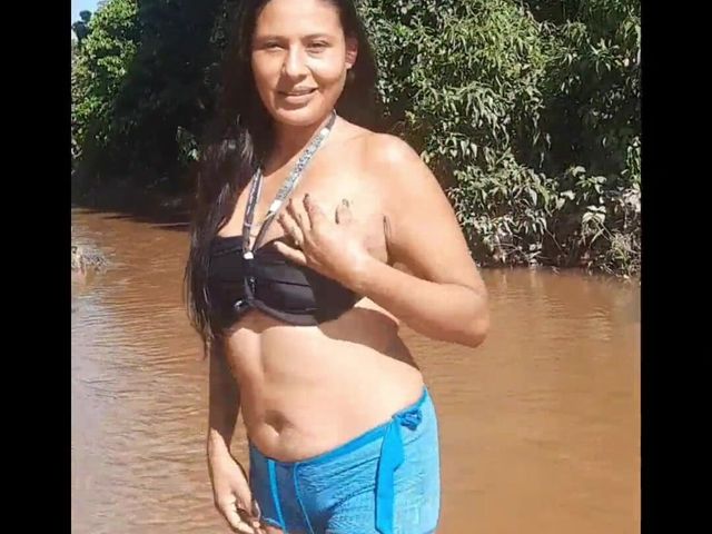 Mexican Young Practicing Double Penetration for the First Time in the River (The traviesa)