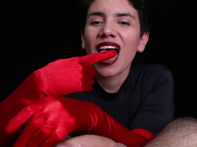 Cum on Red Opera Gloves (CumArtHD)