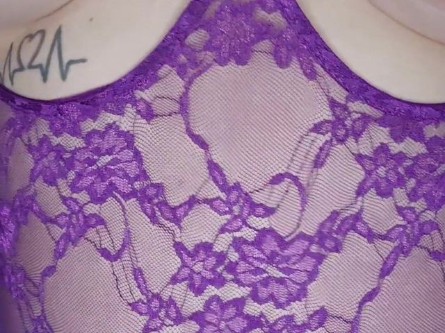 Hot Sexy MILF in Purple Lingerie Cums for You (Jenn Sexxii)